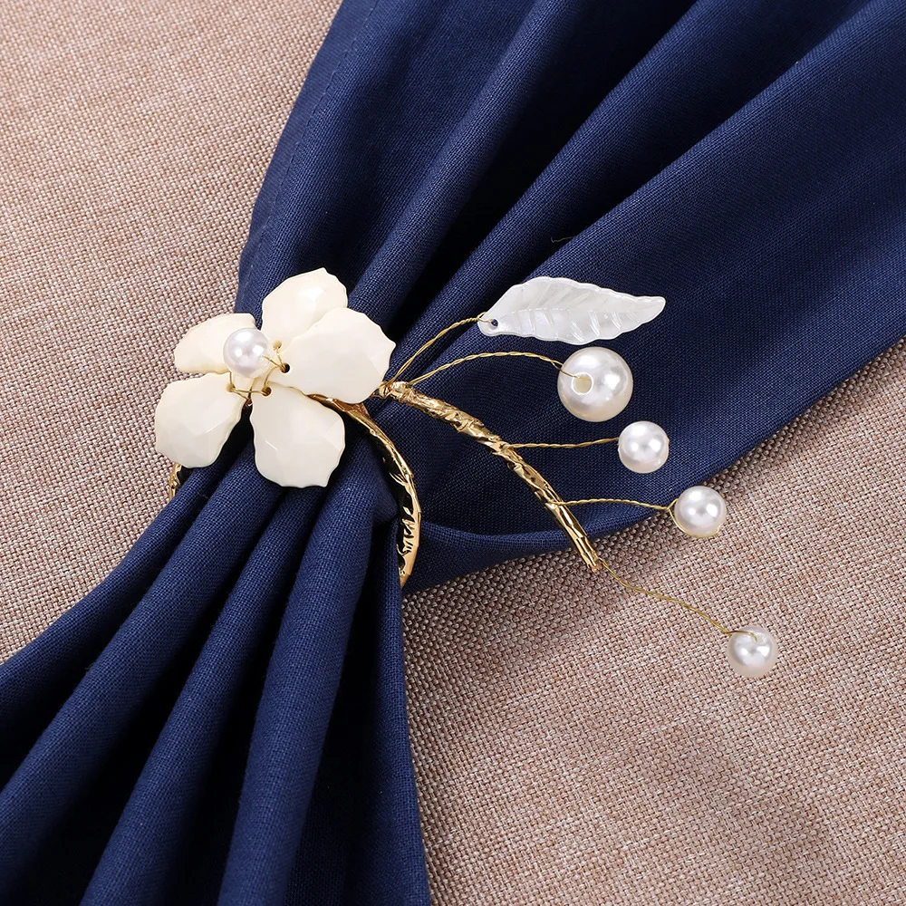 

12pcs Handmade Table Napkin Rings Holders Wedding Napkin Holder Serviette Buckles Bridal Baby Showel Decoration Supplies