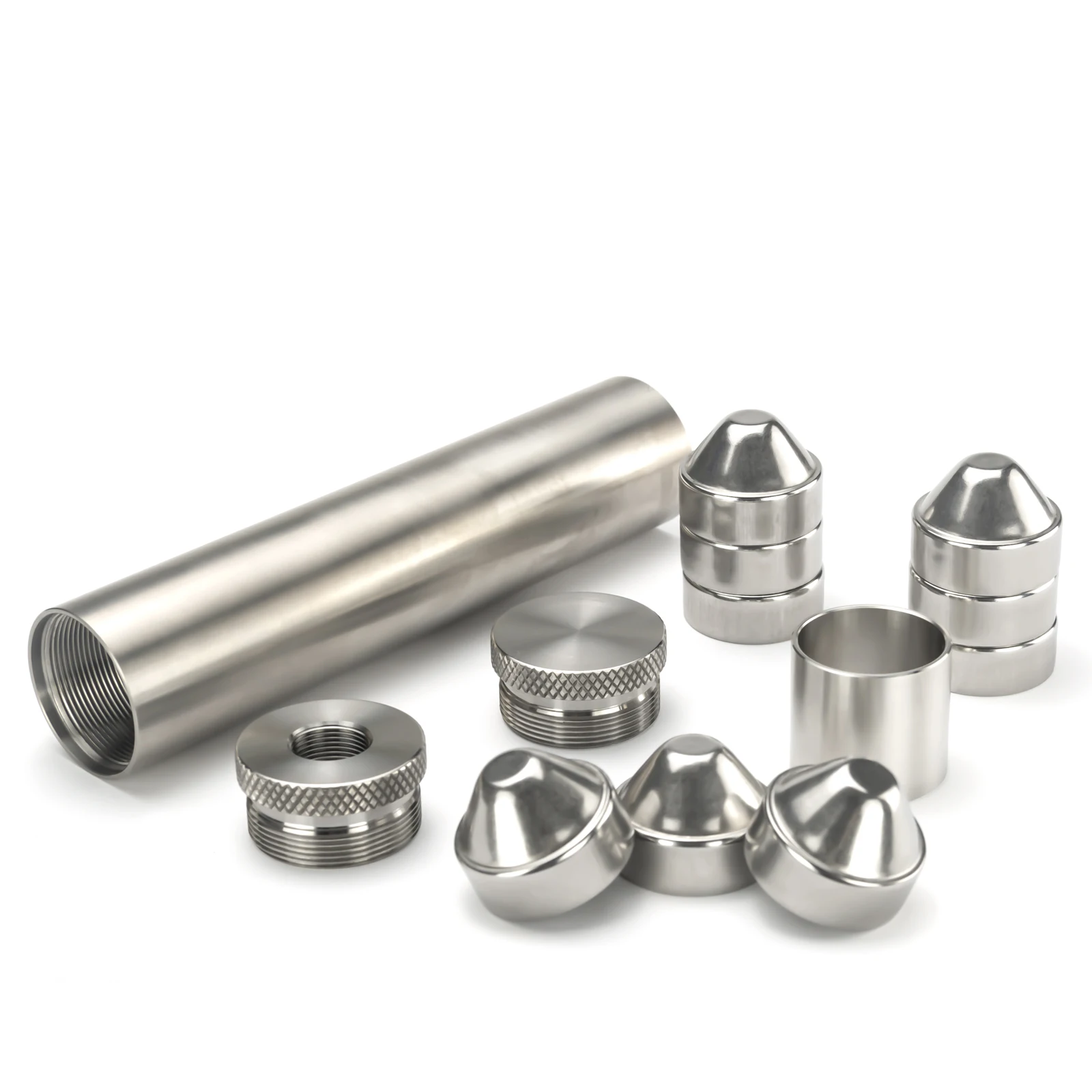 1 45 OD 7 L TITANIUM GR5 Solvent Trap Fuel Filter Kit 9pcs Stainless Steel Cups