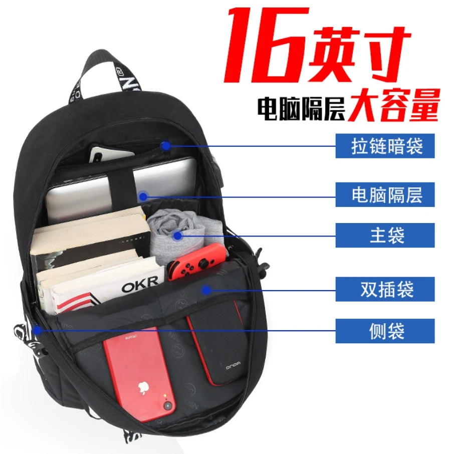 Mochila de Computador Elegante Mala de Viagem de Grande Capacidade Mochila Antiroubo Impermeável e Multifuncional para Laptop - Imagem 5