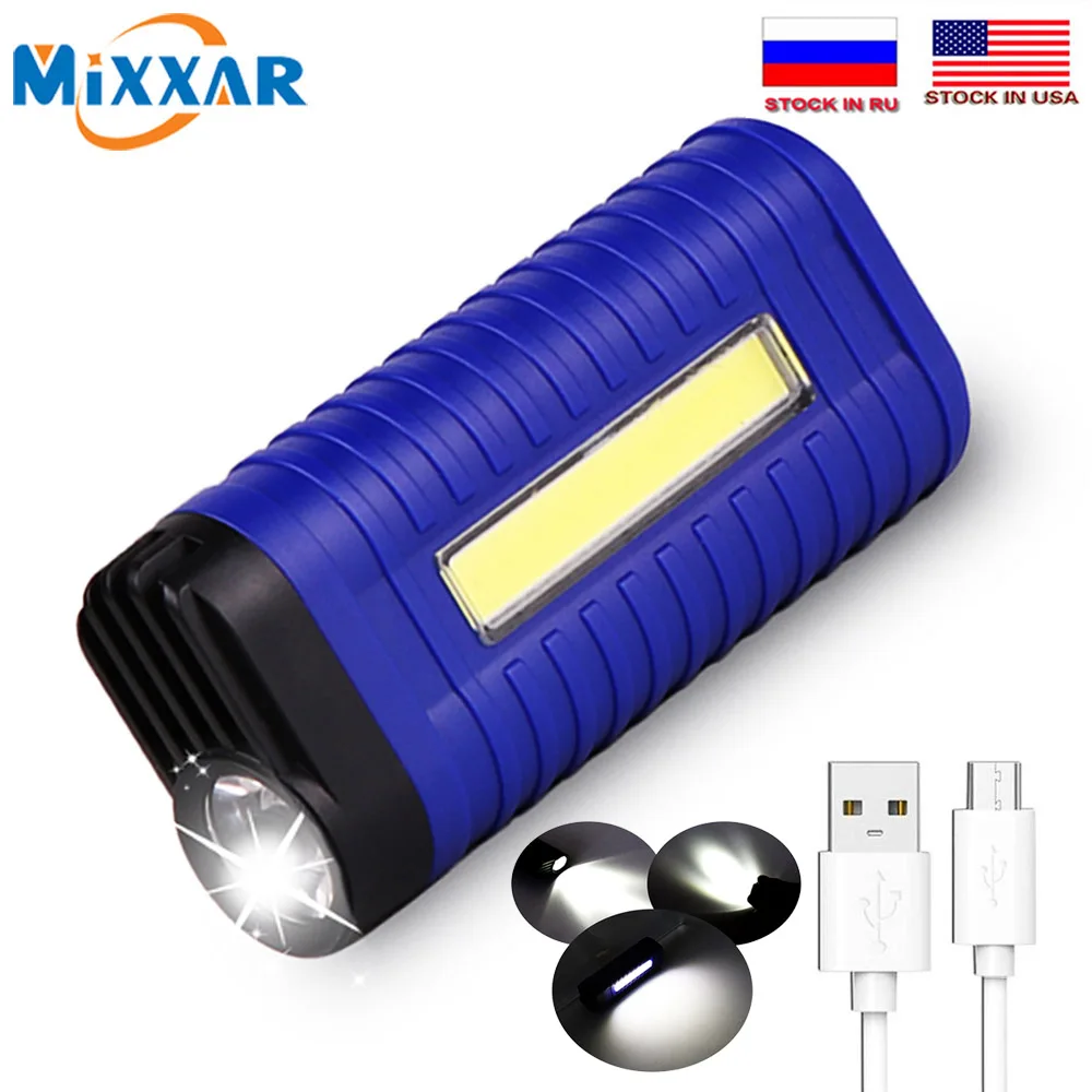 

ZK20 Dropshipping USB Rechargeable Mini Portable Flashlights Ultra Brightest Handheld 2 Modes COB LED Tactical light Camping