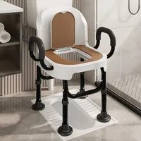 Elderly Portable Toilet Chairs,Light stable Toilet for The Disabled Pregnant Women's Bathroom Helper,Strong Non-slip Toilet Seat 1