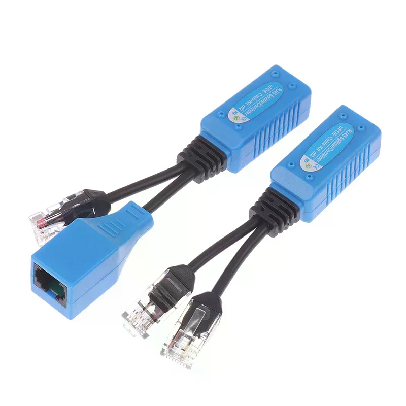 1Set Kit cavo POE RJ45 Splitter Combiner CCTV Cavo adattatore POE Cavo di alimentazione passivo per telecamera IP - immagine 2