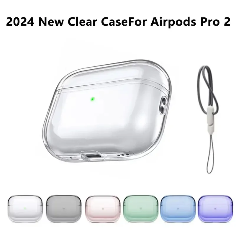 Transparente Schutzhülle für Airpods Pro 2-Kopfhörer, TPU, weiche Haut, stoßfeste Hülle, entworfen für Airpods Pro2-Ohrhörer