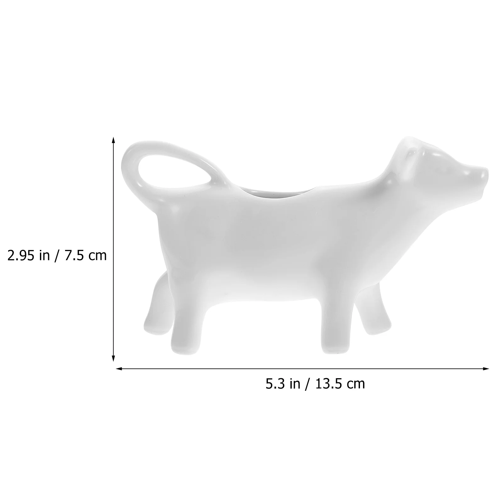 Ceramic Cream Jugs Creamer Pitcher 40Ml Coffee Syrup Jar Cow Shaped Porcelain Creamers