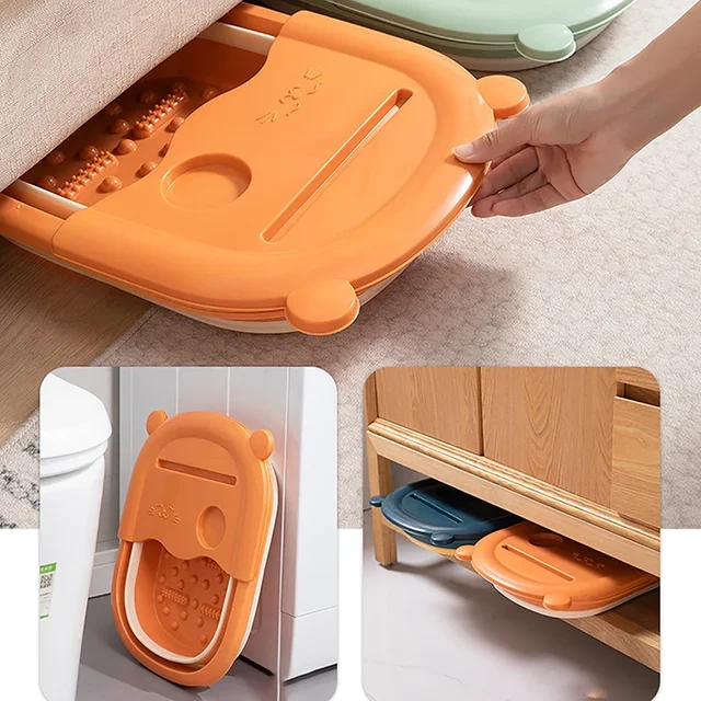 편안한 발 목욕과 휴식을 위한 접이식 발 목욕 양동이