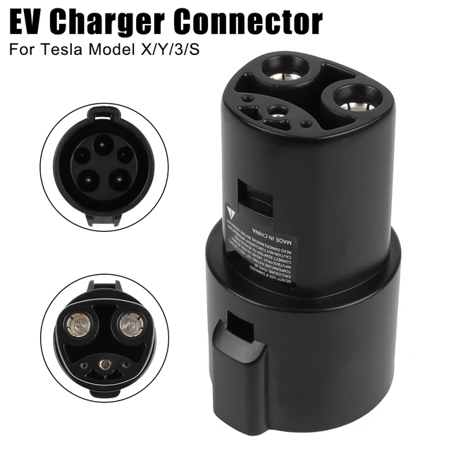 EV Charger Adapter Electric Car Charging Connector For Tesla Model X Y 3 S  SAE J1772 Type