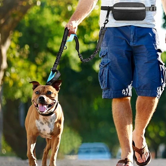 Multifunctional Sports Waist Bag Extended Hand Free Leash Adjustable for dog walking and leash pet running leash with waist bag 5
