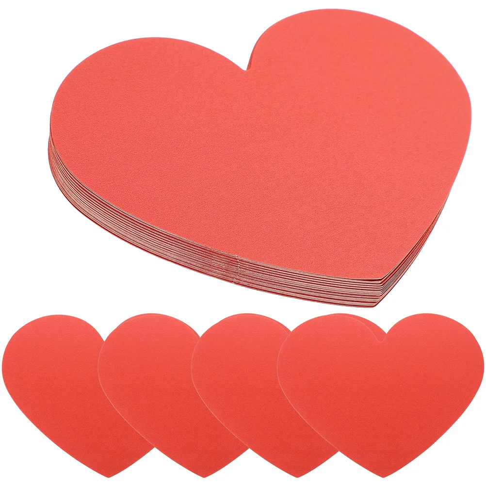 

100Pcs Heart Shape Blank Cards Valentine's Day Greeting Cards Party Wall Decor Heart Decoration