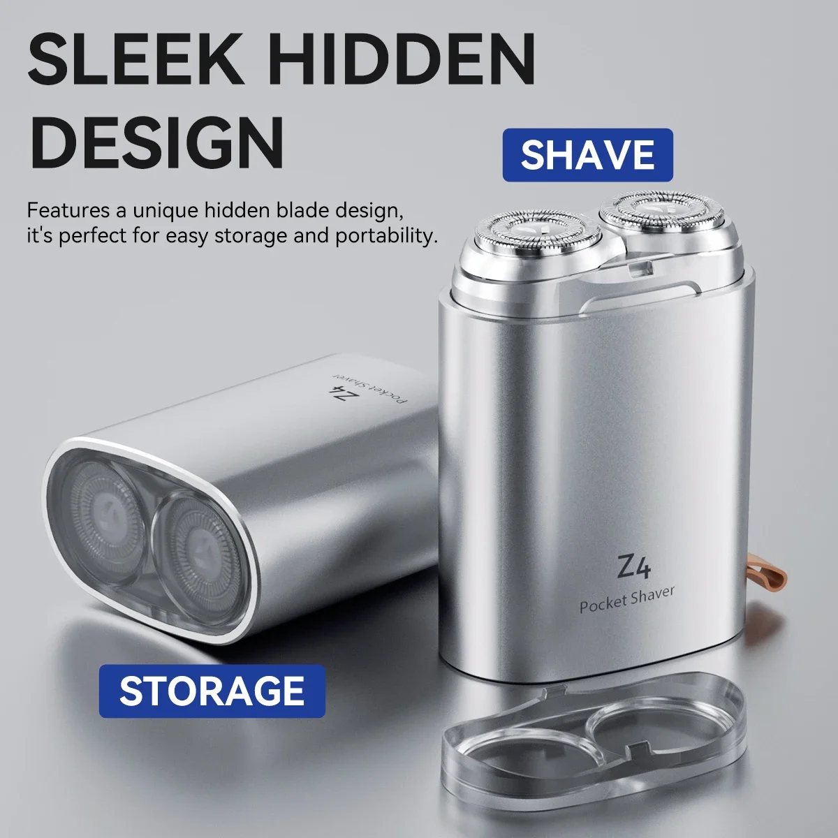 ENCHEN Shaver Mini Shaving Machine Waterproof Razor Professional Beard Trimmer Portable Electric Shaver Metal for Men Z4