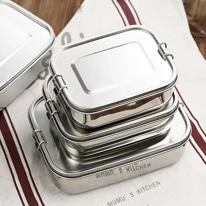 Separate Bento Lunch Box 304 Stainless Steel Lunch Box Baby Child Student Outdoor Camping Picnic Bento Box Tableware Sealed Box - 2