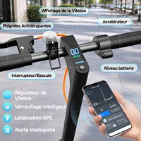 Trottinette électrique TODIMART T3, moteur 350 W, batterie 36 V 7,8 Ah, vitesse 25 km/h, autonomie 20-35 km, pneus pleins run-flat 8,5 pouces, pliable Scooter électrique, pour adultes, APP 5