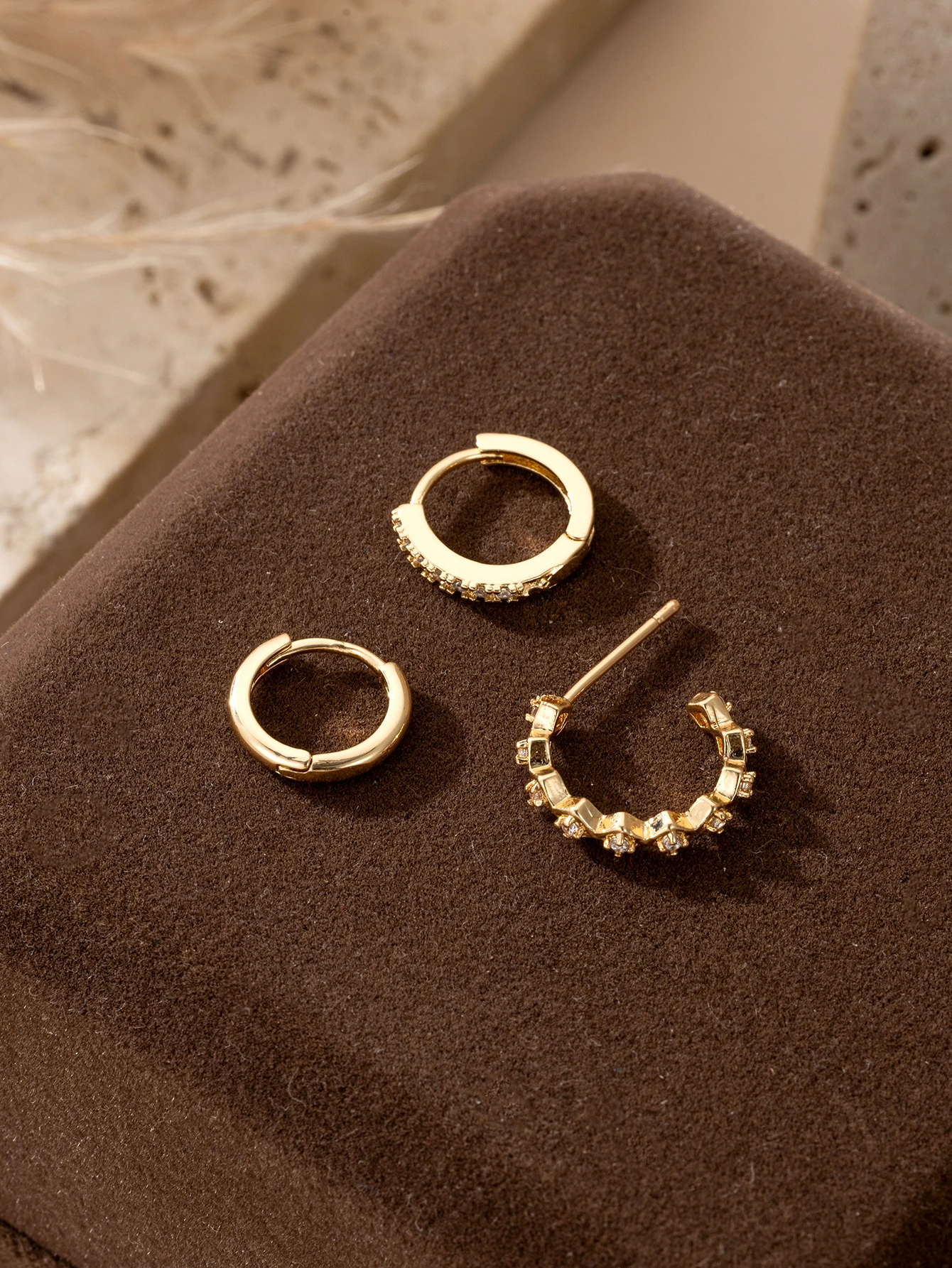 Copper Hoop Earring Set