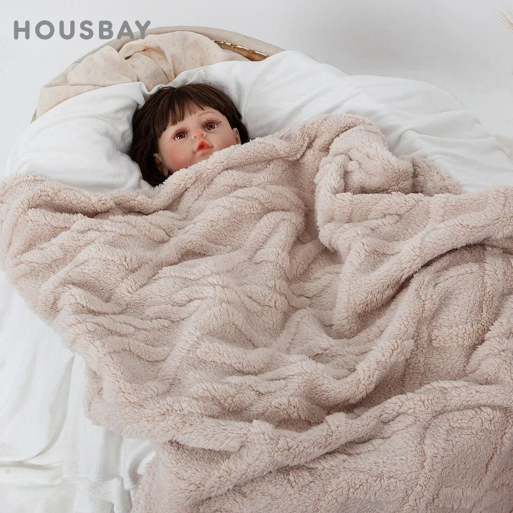 Couverture en Velours Douce et Légère pour Bébé, Emmaillotage Solide pour Documents, Tafu en Peluche, Couette pour Enfants, Hiver