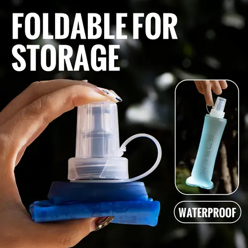 WRELS 250ml 500ml Soft Flask Folding Collapsible Water Bottle TPU BPA Free Outdoor Sport Portable   Water Bag Running Camping - Image 3