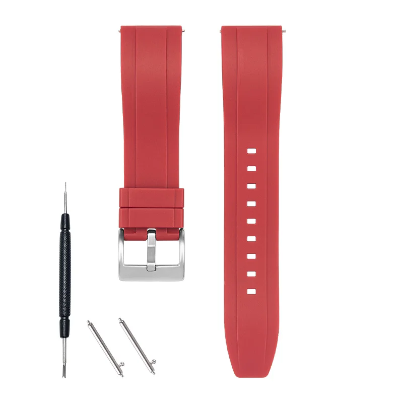 Curved Design Quick-Release Adjustable Silicone Wristband Strap