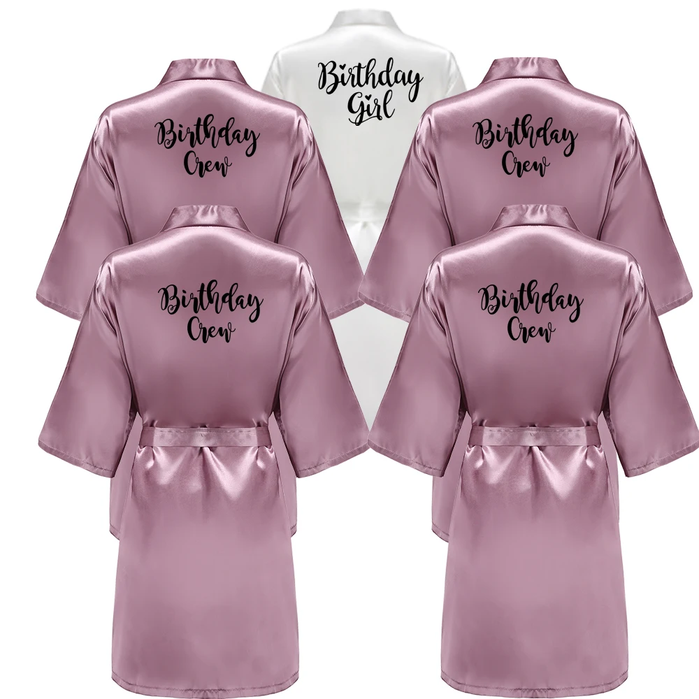 

Атласная пижама-кимоно для девочек, вечерняя одежда на день рождения, халат черного цвета для письма