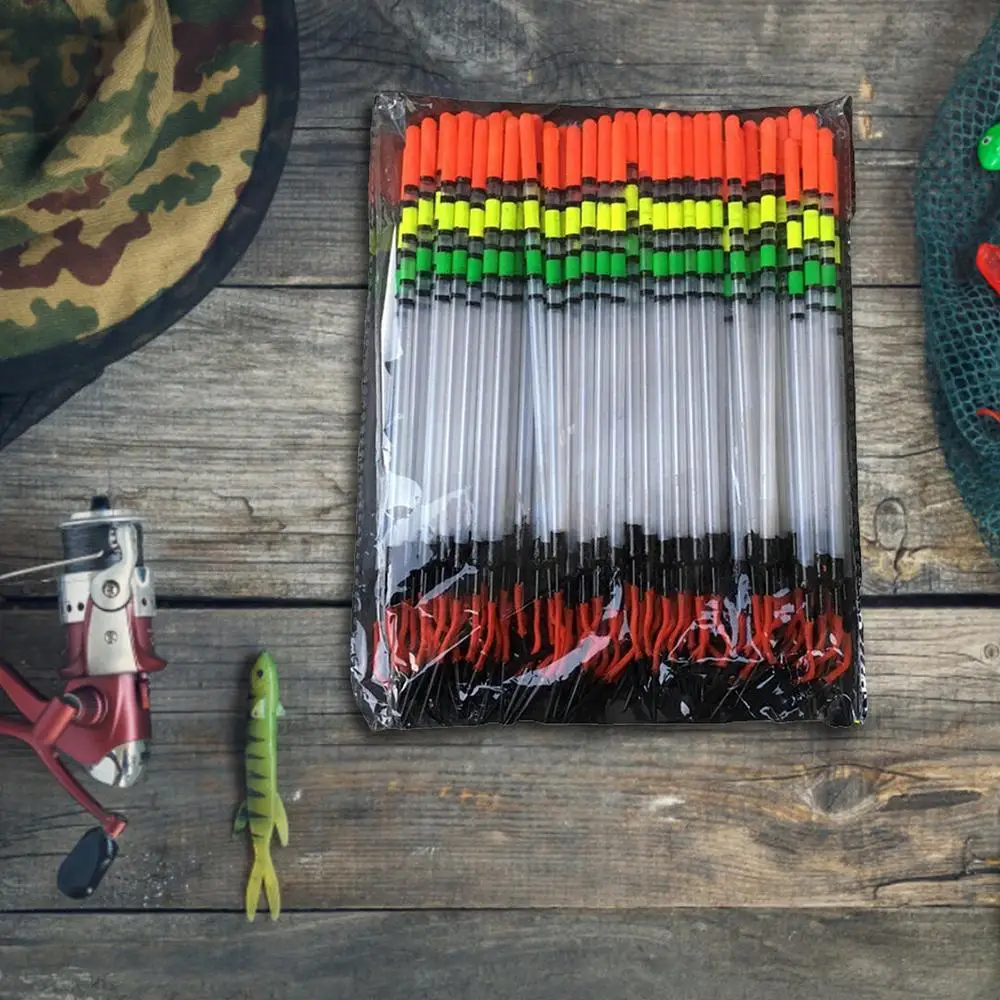 Description Picture 6 of item80PCS/Set Thickened Vertical Fishing Float Conspicuous Color Fish Gear Outdoor Automatic Reminder Stick Buoy Bobber Lure