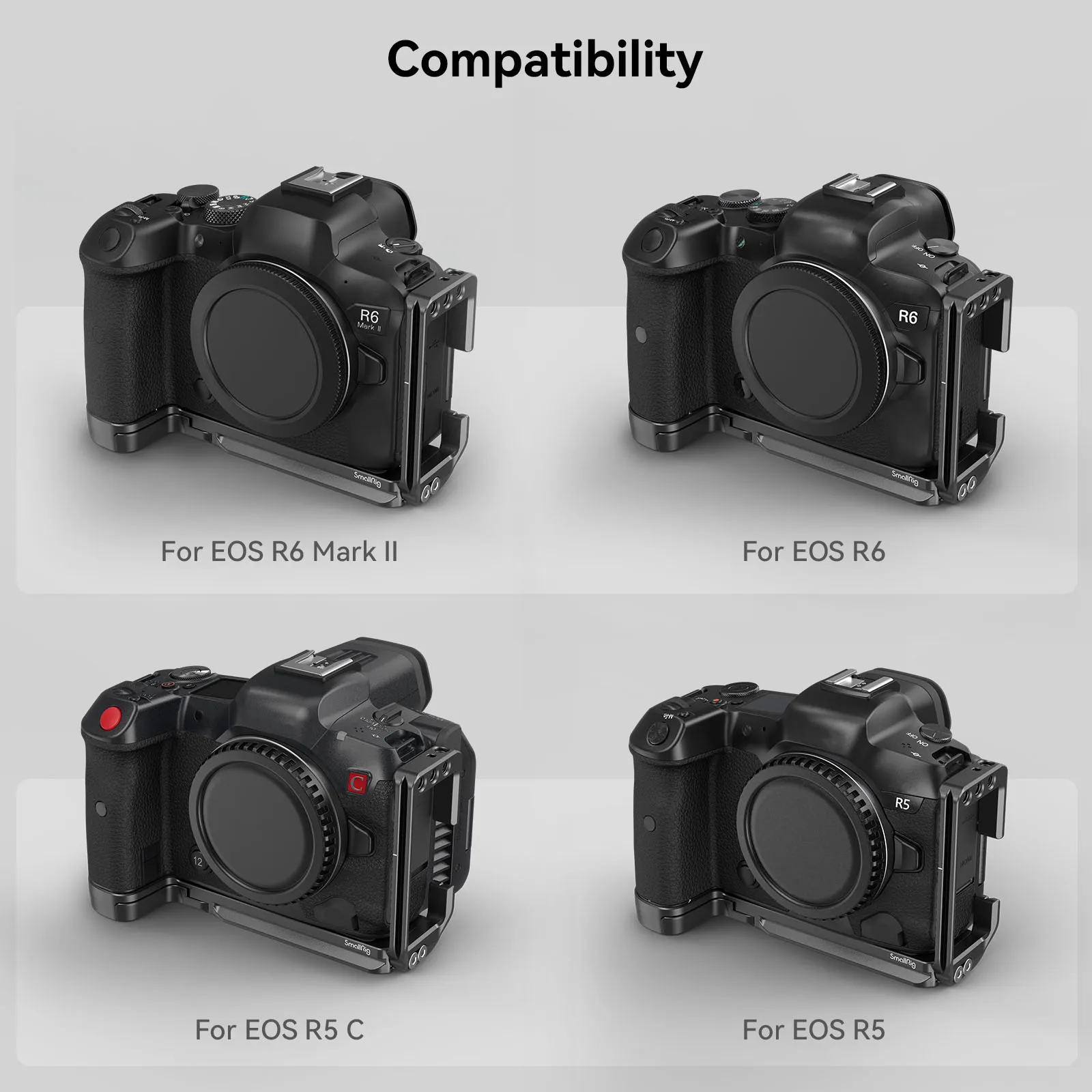 Smallrig l-canoneos r6 mark ii/r5/r5 c/r6l用の形状マウントプレート