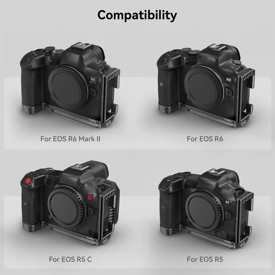 Smallrig l-canoneos r6 mark ii/r5/r5 c/r6l用の形状マウントプレート