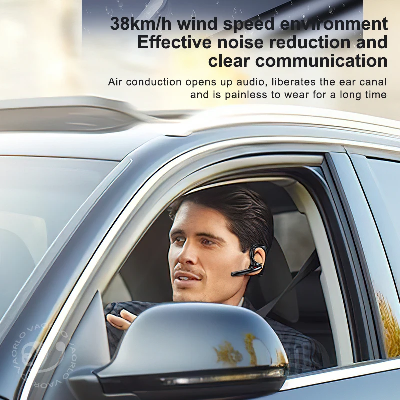 Bluetooth 5.3 Business Wireless Earphone Left Right Ear Universal LED Display With MIC Headset Ultra-long Standby For Car Driver 5