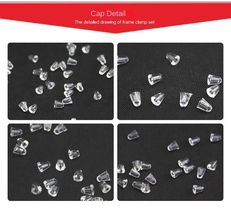 200 Stück Brillen-Schraubverschluss aus PVC-Material, randloses Brillenzubehör von Dhoptic – Detail 2