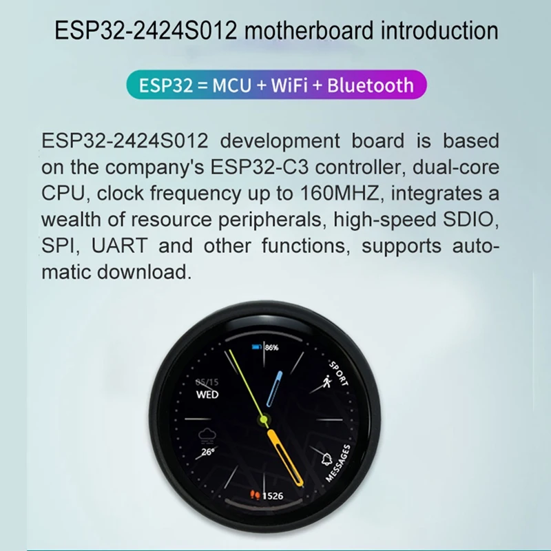 ESP32-C3  ,  LCD ÷ ġ ũ,    , 1.28 ġ