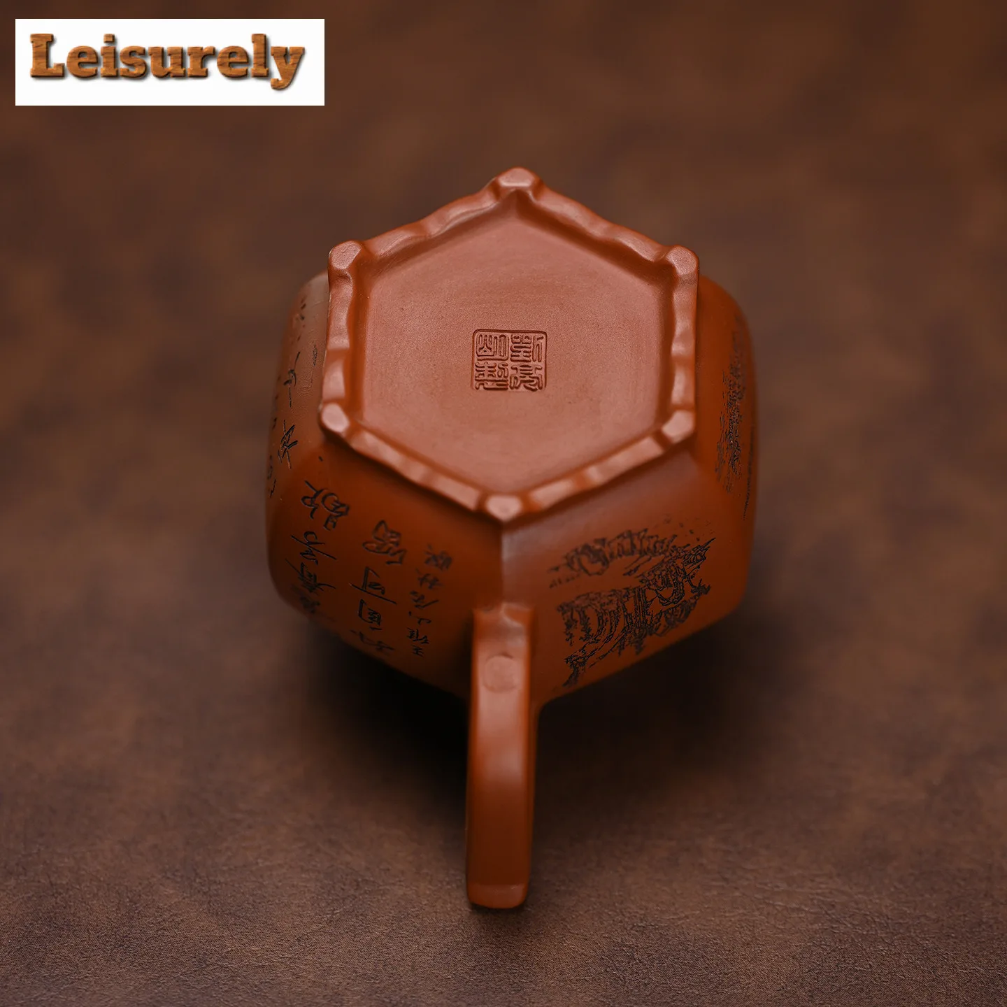 130ml Yixing Purple Clay Teapots Handmade Hexagonal Palace Lantern Pot Raw Ore Dahongpao Mud Kettle With Infuser Zisha Tea Set