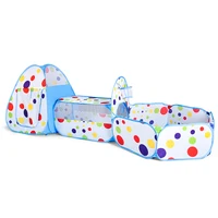 Crawling Drilling Tunneling Children's Tent Foldable Baby 3-in-1 Playground Game Pen Indoor Dry Pool Ball With Polyester 1
