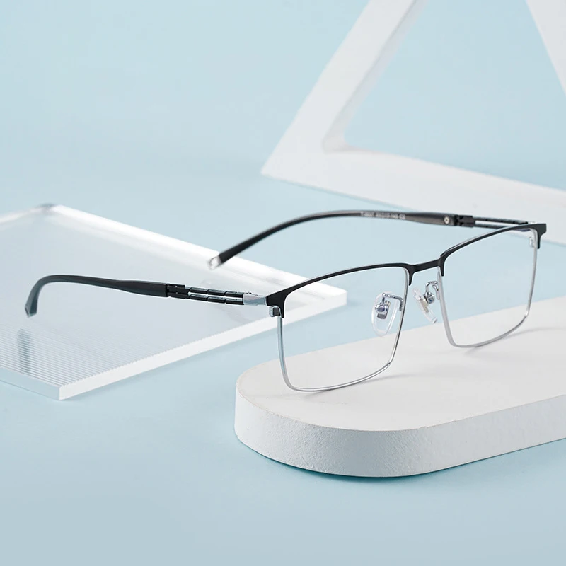 

Оправа для очков T8607T мужская из чистого титана, модная рецептурная в деловом стиле, по рецепту