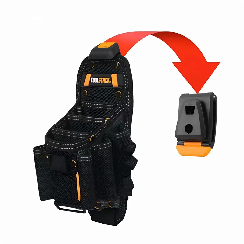 TOOLSTACK Borsa Porta Attrezzi Portatile, Marsupio Resistente per Edilizia, Elettricisti e Falegnameria, 1 Pezzo - immagine 4