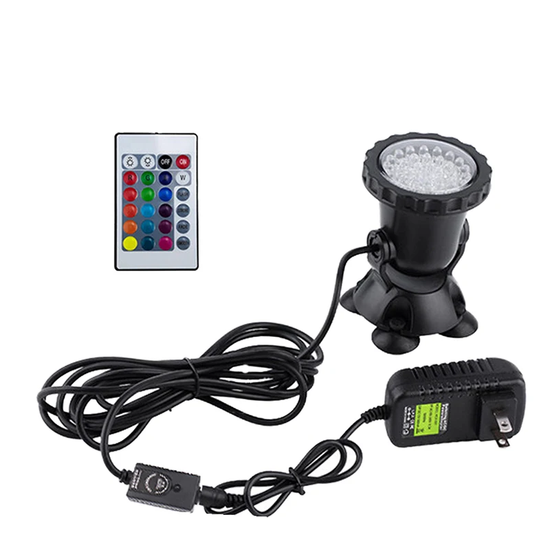 

Hot Selling Fully Adjustable 180° IP68 Full Waterproof Safety RGB Led Underwater Light for Aquarium Fountain Fish Tank
