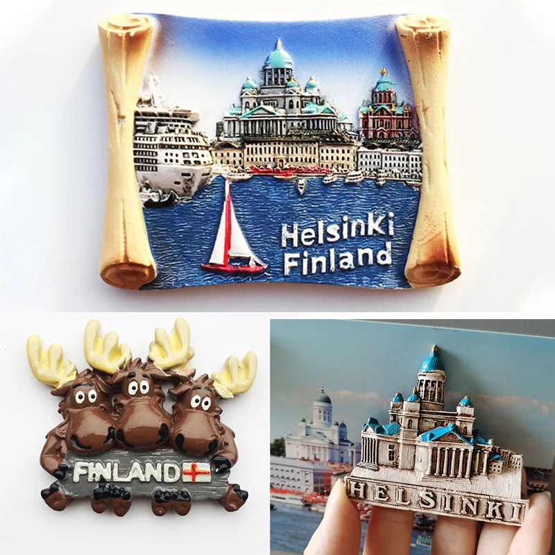 Finland Fridge Souvenir Souvenirs Helsinki Finland Resin