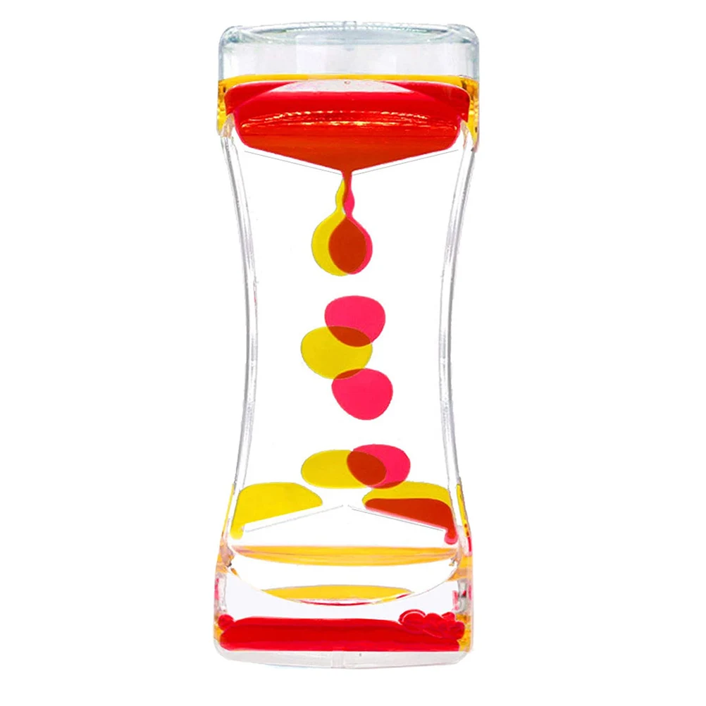 Double Color Sand Hourglasses Colorful Liquid Timer Anxiety Relief Liquid Motion Timer Bubble Oil Hourglaslock Home Decor