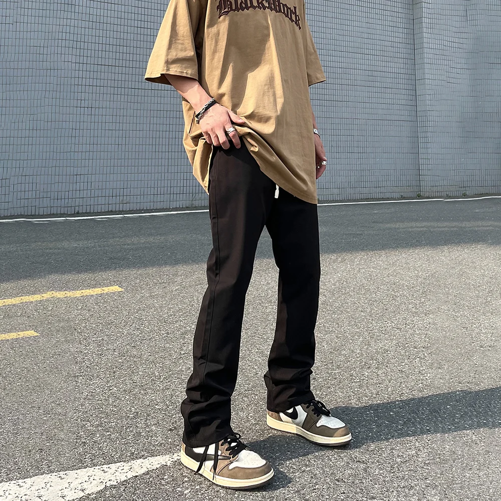 Summer Casual Pants Mens Formal Skinny Fashion Fit Y2k Slim Trousers Streetwear Simple Solid Color Designer Pantalones Hombre