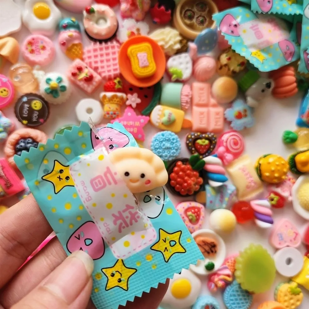 10/100 stücke Mini Snack Blind Tasche Supermarkt Snack Kleine Ornament Küche Simulation Miniatur Blind Box Modell Dekoration Spielzeug