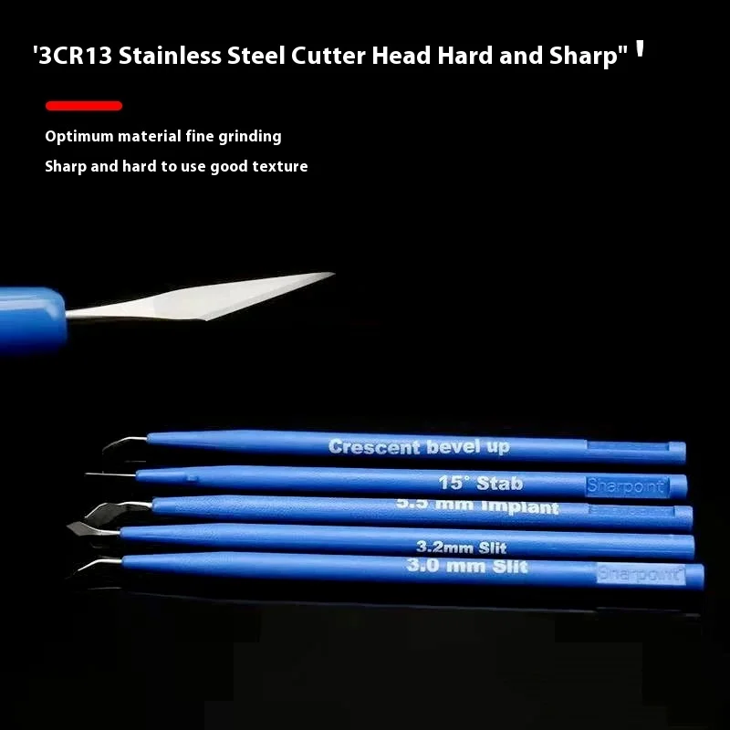 1pcs Ophthalmic microsurgical knife 15 degrees 2.8 3.0 puncture knife 3.2 tunnel side cutter ophthalmic tool surgical instruments