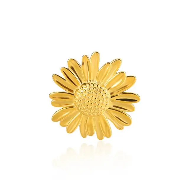 Bagues géométriques en acier inoxydable pour femmes, Texture minimaliste, couleur or, ouverture de Couple, bijoux esthétiques de mariage et de noël