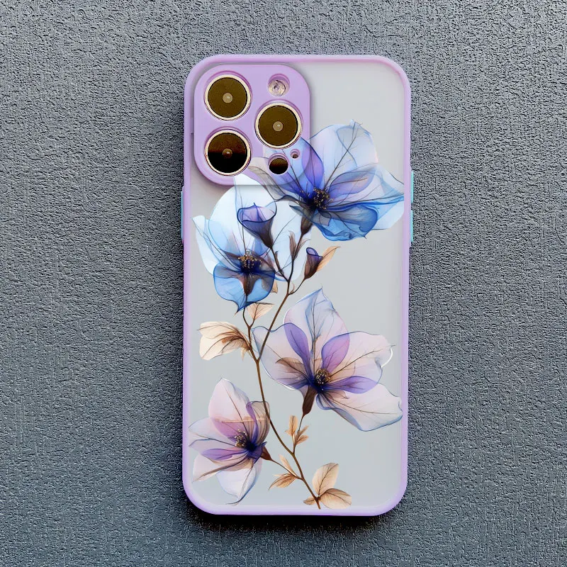 Aquarell-Blumen Handyhülle für iPhone 17 16 Pro Max 15 14 13 12 11 Pro Max Mini X XR XS 16 15 Plus Stoßfeste Rückabdeckung – Detail 4