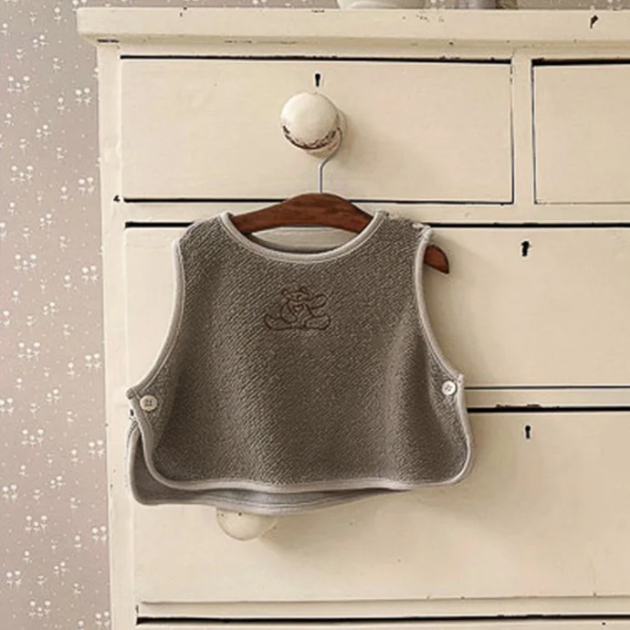 Winter New Baby Sleeveless Warm Vest Infant Girl Fashion Bear Embroidery Vest Boys Cotton Casual Tops Baby Clothes