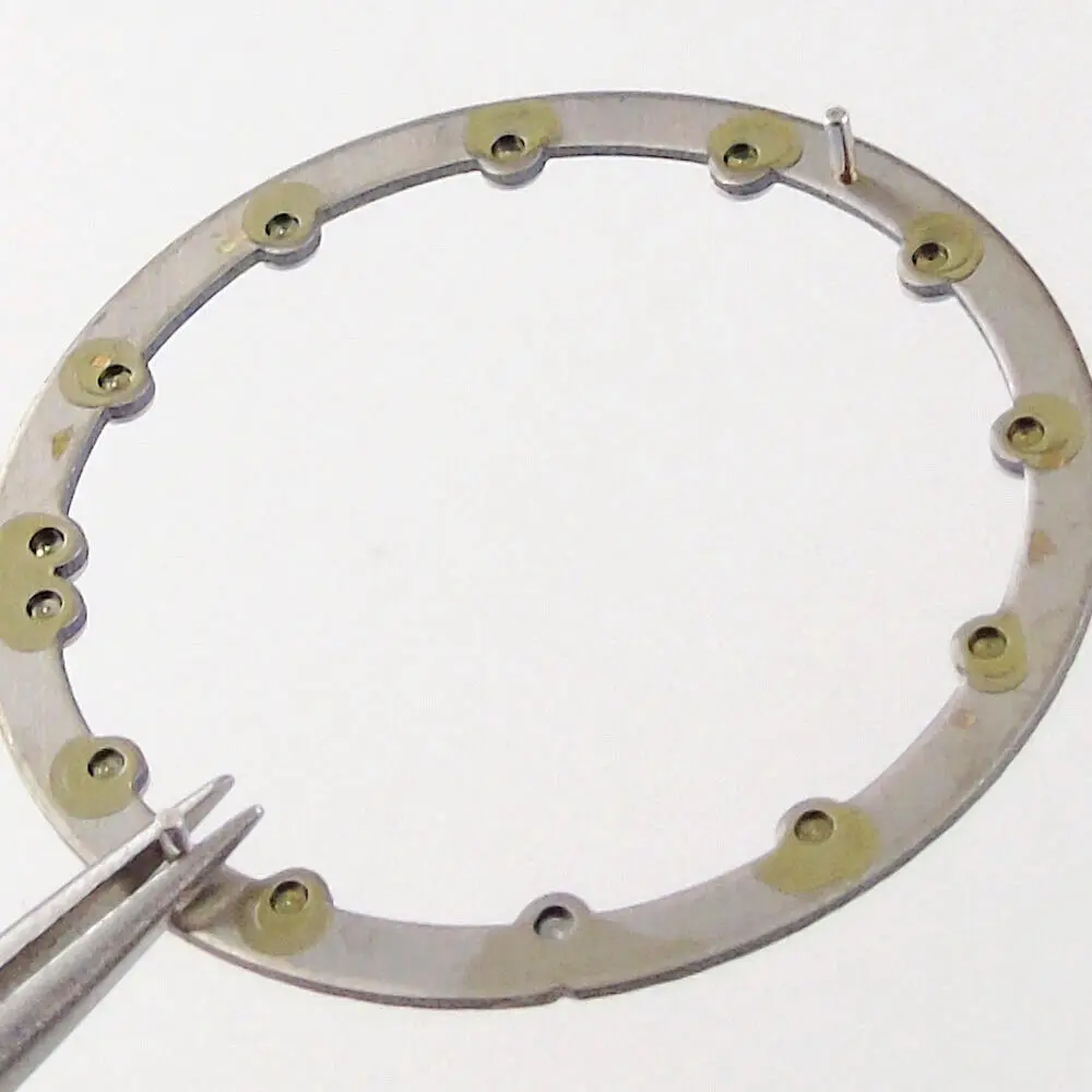 Skeleton Movement Hollow Watch Dial Circle Plate, 28.5mm