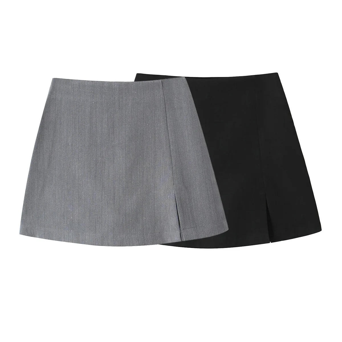 

New Fashion Commuter Style High Waist Versatile Wrapped Hip Split Skirt Pants