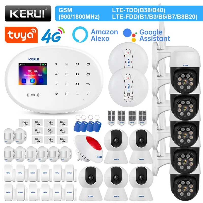Kerui W204 Alarm System 4g Wifi Gsm Alarm Tuya Smart House Support