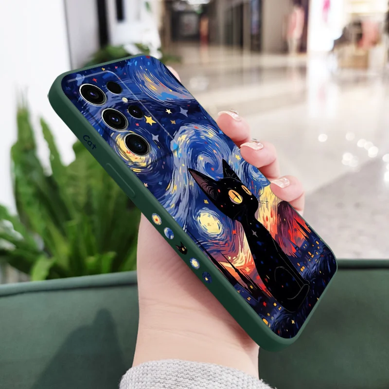 Celestial Star Cat Phone Case Cover