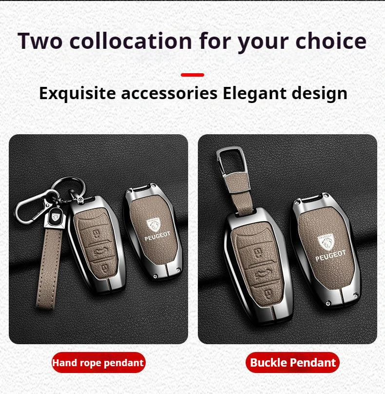 Zine Legierung Auto Schlüssel Fall Abdeckung Schlüssel Tasche Shell Für Peugeot GT-Line 206 207 208 301 307 308 407 408 508 607 2008 3008 4008 5008 RCZ – Detail 5