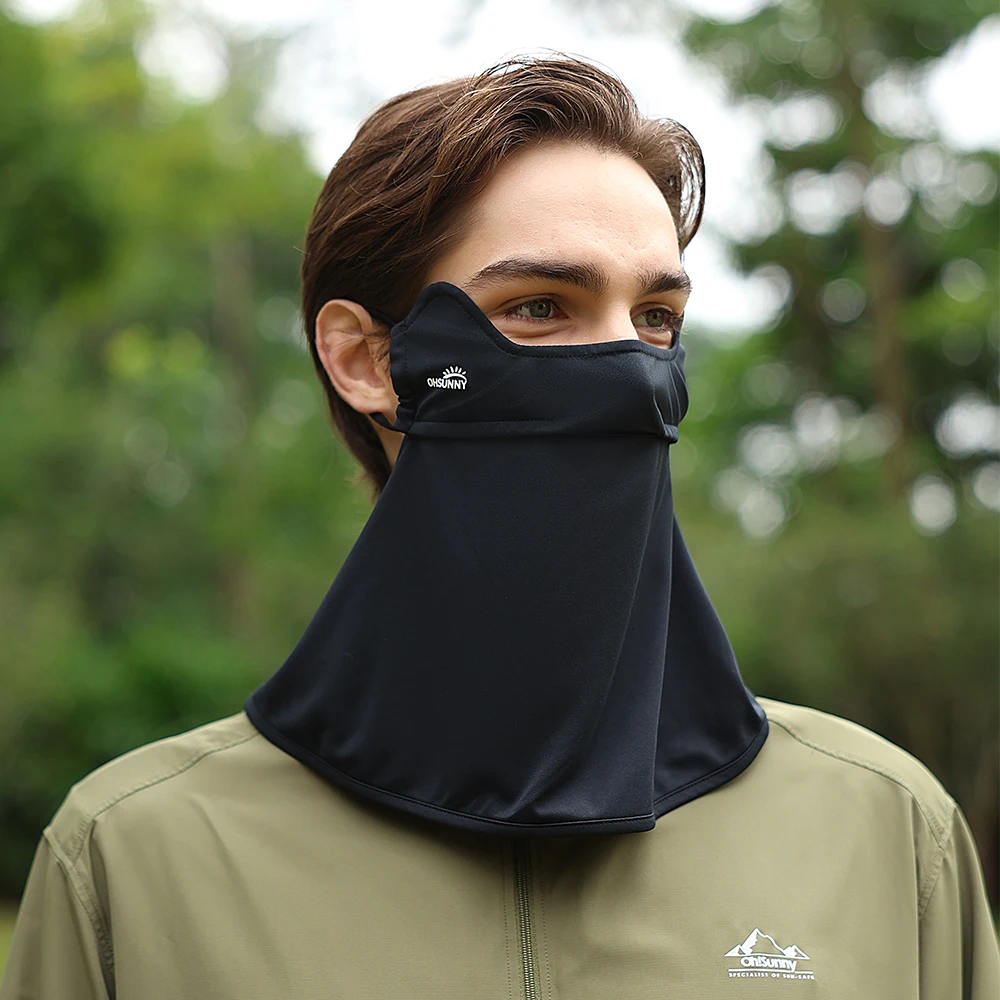 OhSunny Sunscreen Mask with Neck UPF1000+ Outdoor Anti-Dust Sun Protection Cooling Washable Adjustable Breathable Face Cover