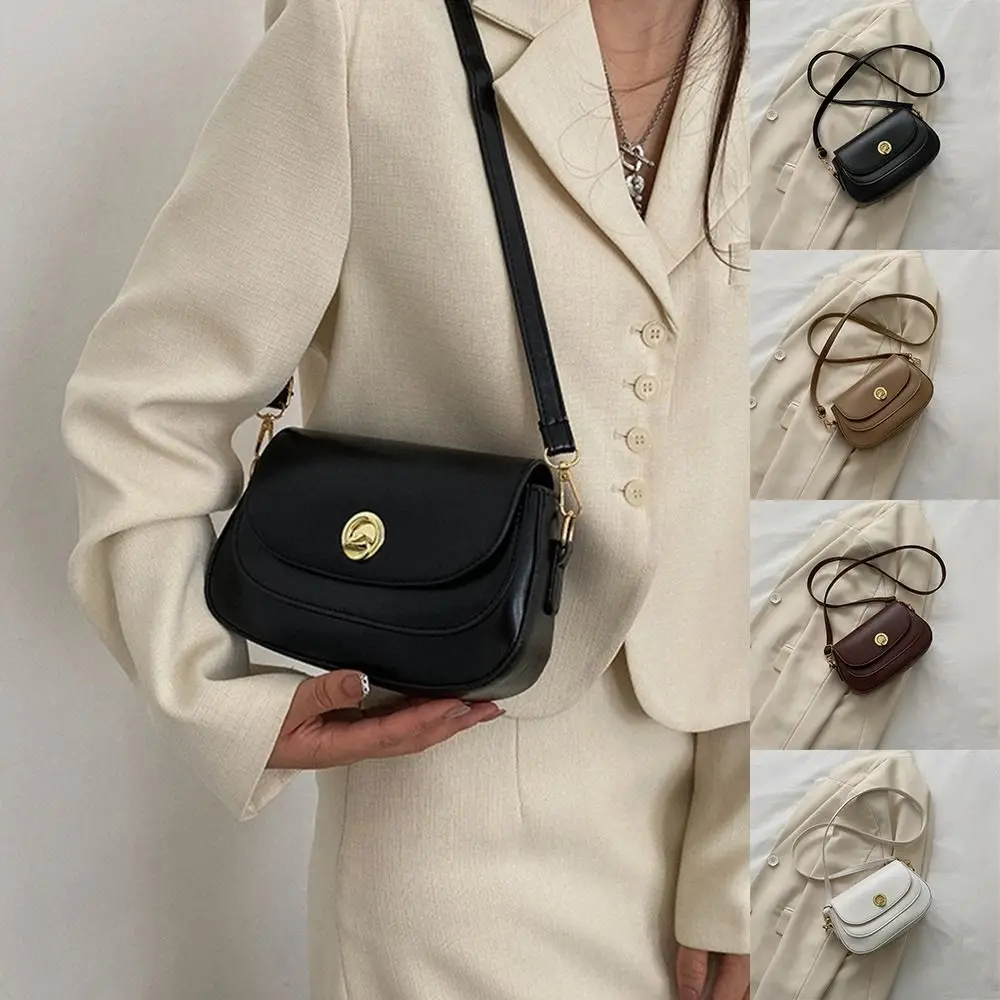 

Fashion Design Saddle Bag Personality Korean Style PU Leather Shoulder Bag Women Handbag Girls