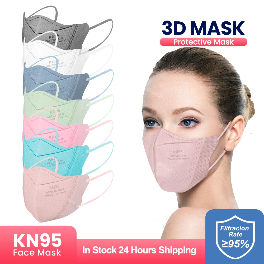 3D маски KN95 для взрослых FPP2 маска лица черная Mascarilla FFP2 Homologada España Mascherine FFP2MASK |