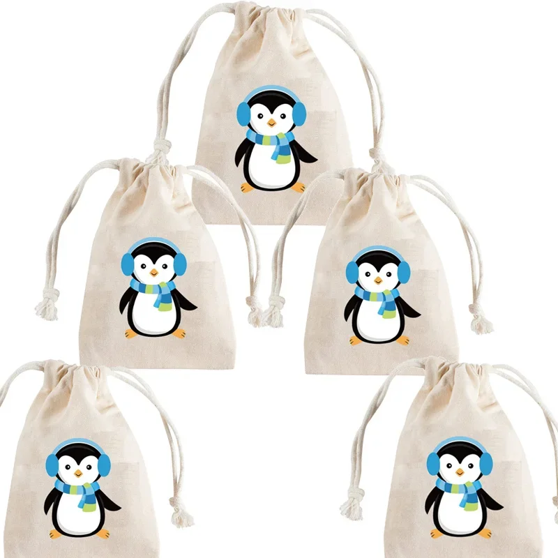 5 Stück Pinguin Leckerli Goodie Süßigkeiten Geschenktüte Babyparty Wunderland Tier Polar Plunge Party Winter Thema Geburtstag Dekoration Gastgeschenk