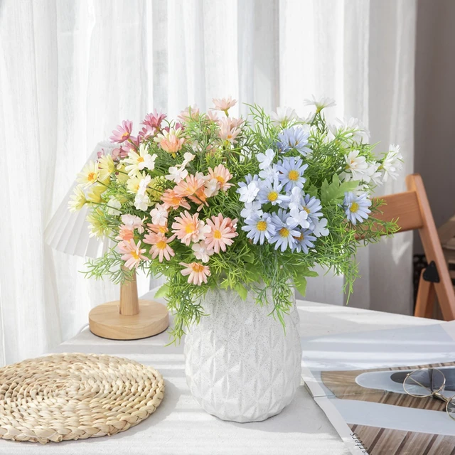 Artificial Daisy Flower Arrangements  Daisy Flowers Artificial Decor -  Artificial - Aliexpress