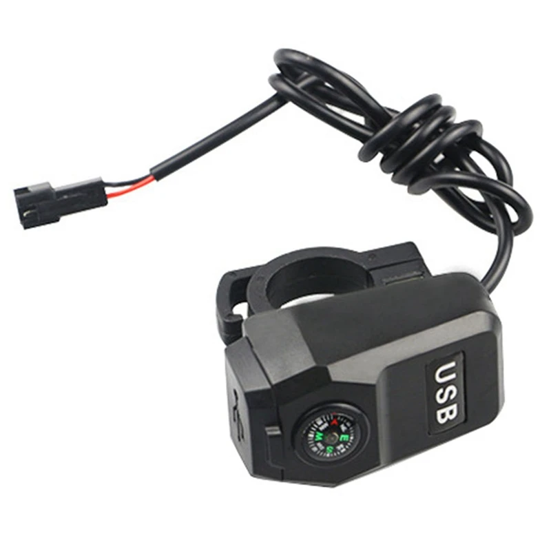 

1 PCS Electric Car USB Car Charger Black PVC Bicycle Motorcycle Charging Head Riding Equipment